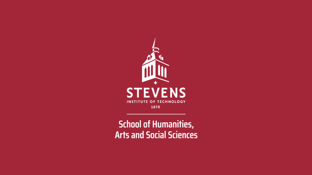 School of Humanities, Arts and Social Sciences logo on a red background